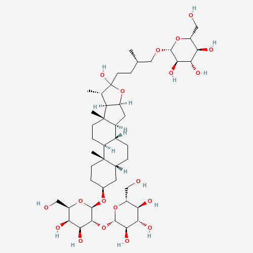 (3b,5b,25S)-26-(b-D-Glucopyranosyloxy)-22-hydroxyfurostan-3-yl 2-O-b-D-glucopyranosyl-b-D-galactopyranoside (CAS: 136656-07-0) - Related Chemical Product