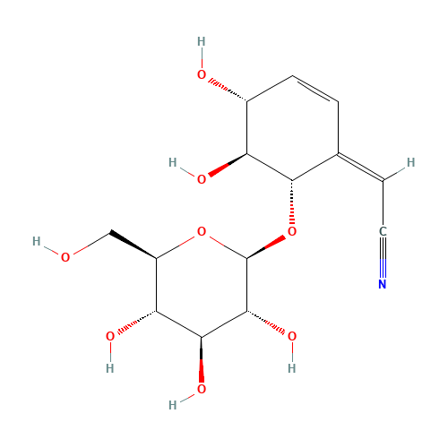 (2E)-[6-(Hexopyranosyloxy)-4,5-dihydroxy-2-cyclohexen-1-ylidene]acetonitrile (CAS: 63492-69-3) - Related Chemical Product