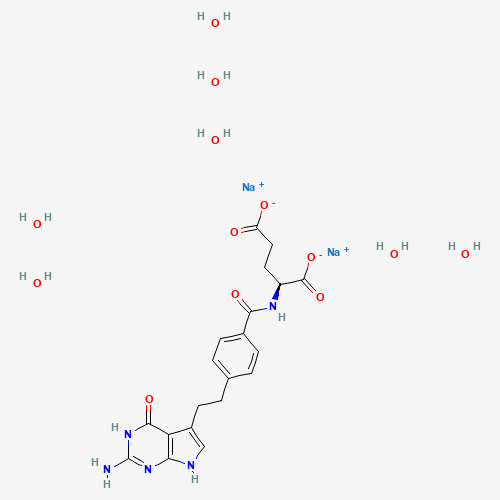 Sodium (2S)-2-({4-[2-(2-amino-4-oxo-4,7-dihydro-1H-pyrrolo[2,3-d]pyrimidin-5-yl)ethyl]benzoyl}amino)pentanedioate hydrate (2:1:7) (CAS: 357166-29-1) - Related Chemical Product