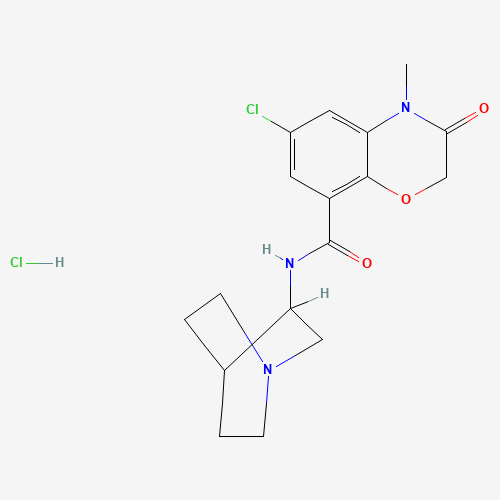 N-(1-Azabicyclo[2.2.2]oct-3-yl)-6-chloro-4-methyl-3-oxo-3,4-dihydro-2H-1,4-benzoxazine-8-carboxamide hydrochloride (1:1) (CAS: 123040-16-4) - Related Chemical Product