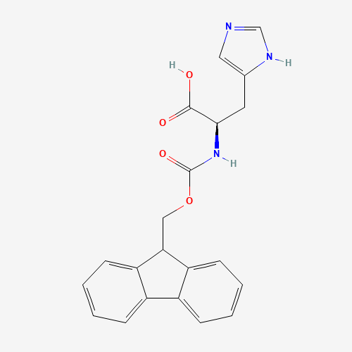 FMOC-D-HIS-OH (CAS: 157355-79-8) - Chemical Structure and Molecular Formula 