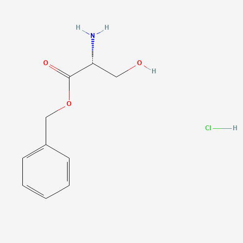 (2S)-1-(Benzyloxy)-3-hydroxy-1-oxo-2-propanaminium chloride (CAS: 151651-44-4) - Chemical Structure and Molecular Formula 