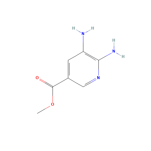 5,6-DIAMINOPYRIDINE-3-CARBOXYLIC ACID METHYL ESTER (CAS: 104685-76-9) - Chemical Structure and Molecular Formula 