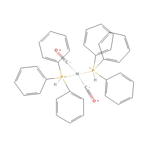 Bis(triphenylphosphine)dicarbonylnickel (CAS: 13007-90-4) - Chemical Structure and Molecular Formula 
