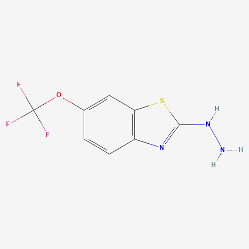 6-(TRIFLUOROMETHOXY)-2(3H)-BENZOTHIAZOLONE HYDRAZONE (CAS: 133840-98-9) - Chemical Structure and Molecular Formula 