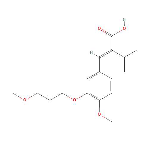 (2E)-2-[4-Methoxy-3-(3-methoxypropoxy)benzylidene]-3-methylbutanoic acid (CAS: 387868-07-7) - Related Chemical Product