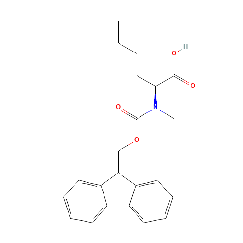 N-[(9H-Fluoren-9-ylmethoxy)carbonyl]-N-methyl-L-norleucine (CAS: 112883-42-8) - Chemical Structure and Molecular Formula 