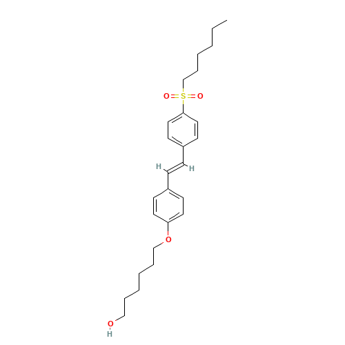 6-[4-[2-[4-(Hexylsulfonyl)phenyl]ethenyl]phenoxy]-1-hexanol (CAS: 133261-44-6) - Related Chemical Product