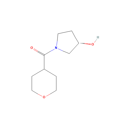 [(3S)-3-hydroxypyrrolidin-1-yl](oxan-4-yl)Methanone (CAS: 1354691-47-6) - Chemical Structure and Molecular Formula 