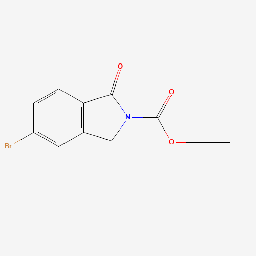 5-Bromo-1,3-dihydro-1-oxo-2H-isoindole-2-carboxylic acid 1,1-dimethylethyl ester (CAS: 864866-80-8) - Chemical Structure and Molecular Formula 