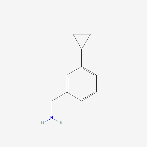 1-(3-Cyclopropylphenyl)methanamine (CAS: 852877-59-9) - Chemical Structure and Molecular Formula 