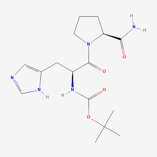 N-{[(2-Methyl-2-propanyl)oxy]carbonyl}-L-histidyl-L-prolinamide (CAS: 29133-55-9) - Related Chemical Product
