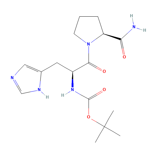N-{[(2-Methyl-2-propanyl)oxy]carbonyl}-L-histidyl-L-prolinamide (CAS: 29133-55-9) - Related Chemical Product