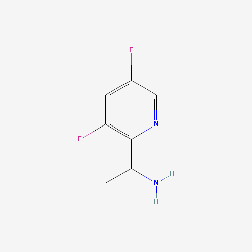 1-(3,5-Difluoro-2-pyridinyl)ethanamine (CAS: 915720-76-2) - Chemical Structure and Molecular Formula 