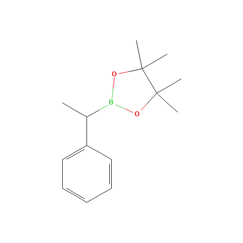 4,4,5,5-Tetramethyl-2-(1-phenylethyl)-1,3,2-dioxaborolane (CAS: 174090-36-9) - Chemical Structure and Molecular Formula 