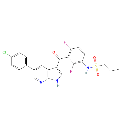 vemurafenib (CAS: 1029872-54-5) - Chemical Structure and Molecular Formula 