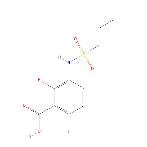 2,6-difluoro-3-(propylsulfonylamino)benzoic acid (CAS: 1103234-56-5) - Related Chemical Product