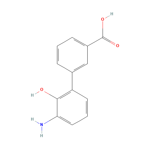 3''-AMINO-2''-HYDROXY-BIPHENYL-3-CARBOXYLIC ACID (CAS: 376592-93-7) - Chemical Structure and Molecular Formula 