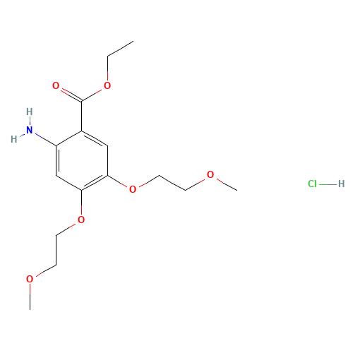 2-Amino-4,5-bis(2-methoxyethoxy)benzoic acid ethyl ester hydrochloride (CAS: 183322-17-0) - Related Chemical Product