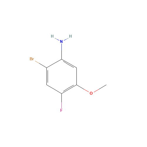 2-Bromo-4-fluoro-5-methoxyaniline (CAS: 420786-92-1) - Chemical Structure and Molecular Formula 