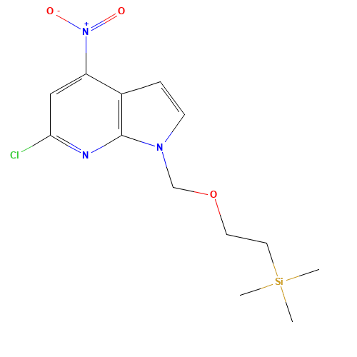 6-Chloro-4-nitro-1-{[2-(trimethylsilyl)ethoxy]methyl}-1H-pyrrolo[2,3-b]pyridine (CAS: 869335-22-8) - Related Chemical Product