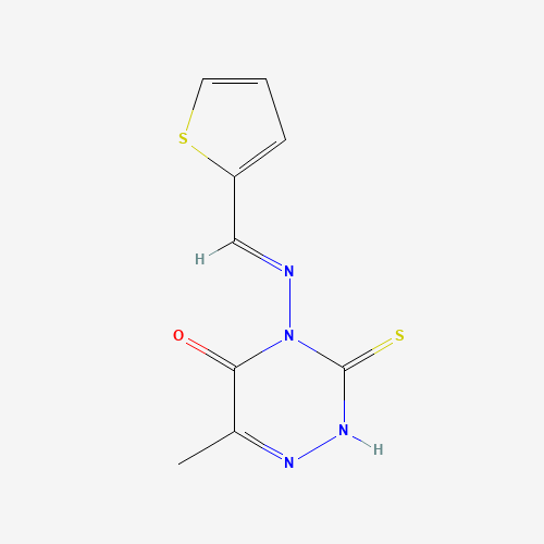 6-Methyl-4-[(E)-(2-thienylmethylene)amino]-3-thioxo-3,4-dihydro-1,2,4-triazin-5(2H)-one (CAS: 292053-22-6) - Related Chemical Product