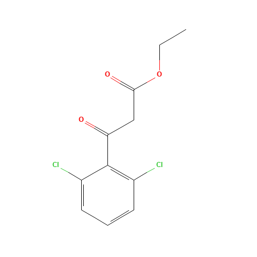 Ethyl 3-(2,6-dichlorophenyl)-3-oxopropanoate (CAS: 72835-87-1) - Chemical Structure and Molecular Formula 