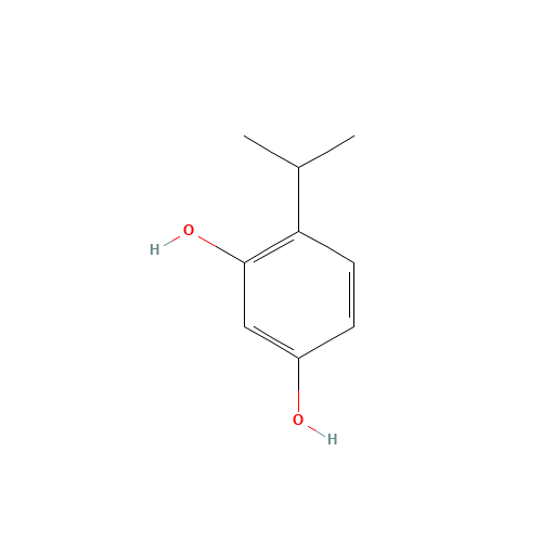 4-Isopropyl-1,3-benzenediol (CAS: 23504-03-2) - Chemical Structure and Molecular Formula 