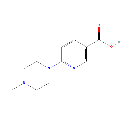 6-(4-Methyl-1-piperazinyl)nicotinic acid (CAS: 132521-70-1) - Chemical Structure and Molecular Formula 