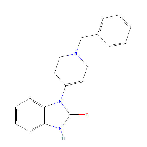 1-(1-Benzyl-1,2,3,6-tetrahydropyridin-4-yl)-1,3-dihydro-2H-benzimidazol-2-one (CAS: 60373-71-9) - Related Chemical Product