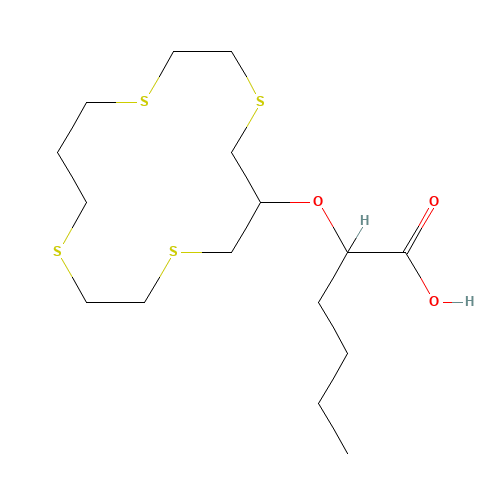 2-(1,4,8,11-tetrathiacyclotetradec-6-yloxy)hexanoic acid (CAS: 162316-51-0) - Related Chemical Product