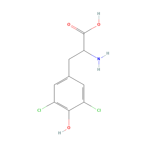 3,5-dichlorotyrosine (CAS: 3387-87-9) - Chemical Structure and Molecular Formula 