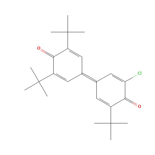 3-chloro-3',5,5'-Tori-tert-butyl-4,4'-diphenoquinone (CAS: 42933-96-0) - Related Chemical Product