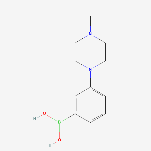 [3-(4-Methyl-1-piperazinyl)phenyl]boronic acid (CAS: 1139717-76-2) - Chemical Structure and Molecular Formula 
