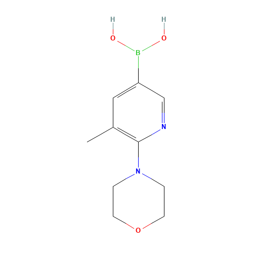 [5-methyl-6-(morpholin-4-yl)pyridin-3-yl]boronic acid (CAS: 1191062-85-7) - Chemical Structure and Molecular Formula 