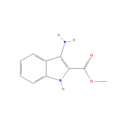 1H-indole-2-carboxylic acid, 3-amino-, methyl ester (CAS: 142641-33-6) - Chemical Structure and Molecular Formula 