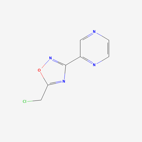 2-[5-(Chloromethyl)-1,2,4-oxadiazol-3-yl]pyrazine (CAS: 114346-91-7) - Chemical Structure and Molecular Formula 