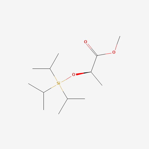 (2R)-2-[[tris(1-methylethyl)silyl]oxy]Propanoic acid methyl ester (CAS: 143429-14-5) - Chemical Structure and Molecular Formula 
