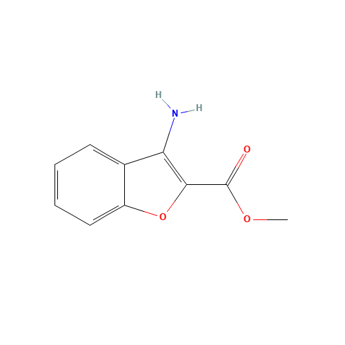 3-AMINO-BENZOFURAN-2-CARBOXYLIC ACID METHYL ESTER (CAS: 57805-85-3) - Chemical Structure and Molecular Formula 
