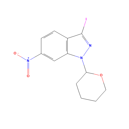 3-Iodo-6-nitro-1-(tetrahydro-2H-pyran-2-yl)-1H-indazole (CAS: 886230-74-6) - Related Chemical Product