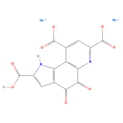 PYRROLOQUINOLINE QUINONE DISODIUM SALT (CAS: 122628-50-6) - Chemical Structure and Molecular Formula 