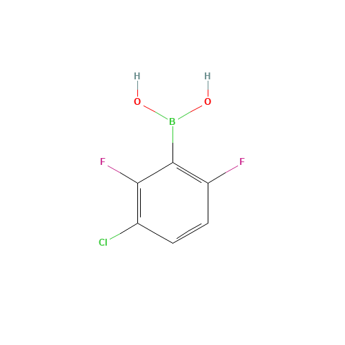 (3-Chloro-2,6-difluorophenyl)boronic acid (CAS: 1031226-45-5) - Chemical Structure and Molecular Formula 