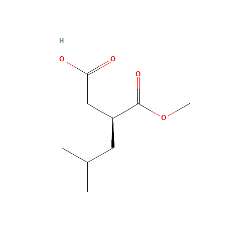 (3S)-3-(Methoxycarbonyl)-5-methylhexanoic acid (CAS: 213270-36-1) - Chemical Structure and Molecular Formula 