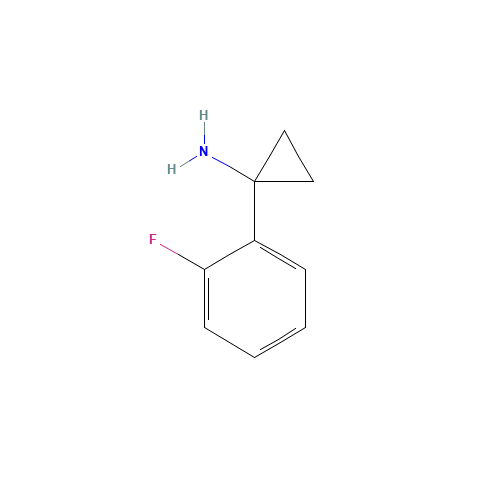 1-(2-Fluorphenyl)cyclopropanamin (CAS: 886366-50-3) - Chemical Structure and Molecular Formula 