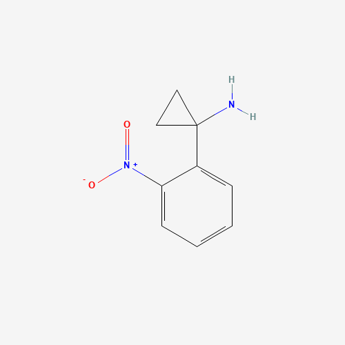 1-(2-Nitrophenyl)cyclopropanamin (CAS: 886366-59-2) - Chemical Structure and Molecular Formula 