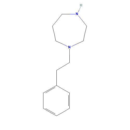 1-(2-phenylethyl)-1,4-diazepane (CAS: 40389-67-1) - Chemical Structure and Molecular Formula 