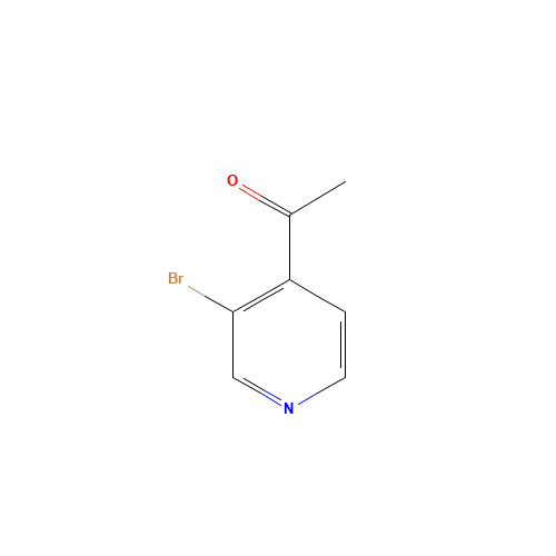 1-(3-Bromopyridin-4-yl)ethanone (CAS: 111043-06-2) - Chemical Structure and Molecular Formula 