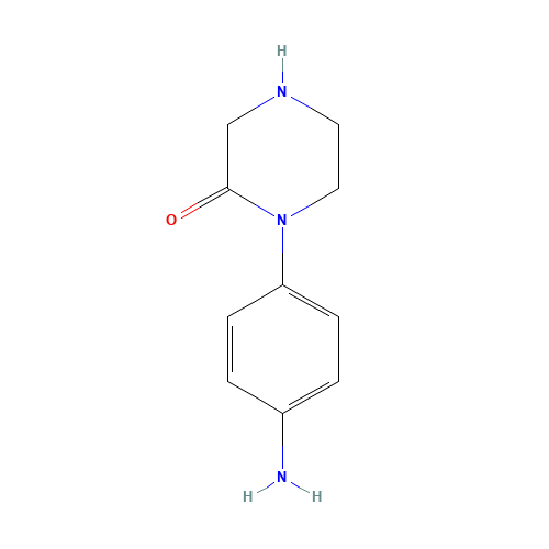 1-(4-aminophenyl)piperazin-2-one (CAS: 1022128-82-0) - Chemical Structure and Molecular Formula 