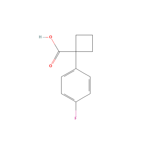 1-(4-fluorophenyl)cyclobutanecarboxylic acid (CAS: 151157-46-9) - Chemical Structure and Molecular Formula 