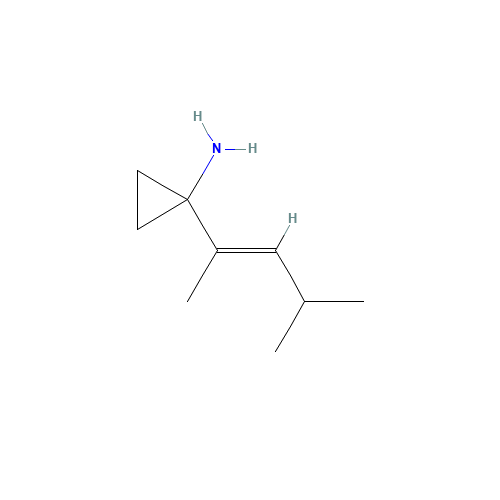 1-(4-Methyl-2-penten-2-yl)cyclopropanamine (CAS: 885268-27-9) - Chemical Structure and Molecular Formula 